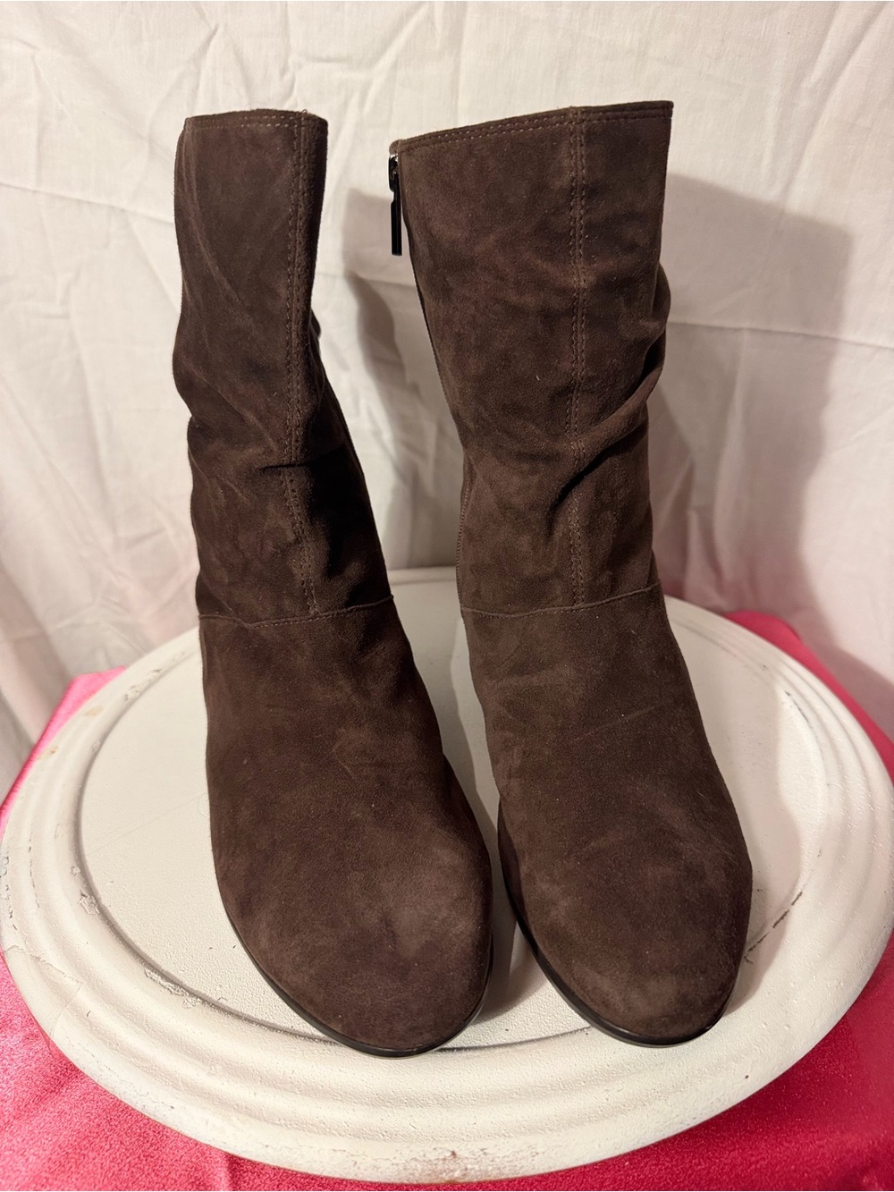 Munro Dark Brown Suede Mid-Calf Boots size 10 worn once